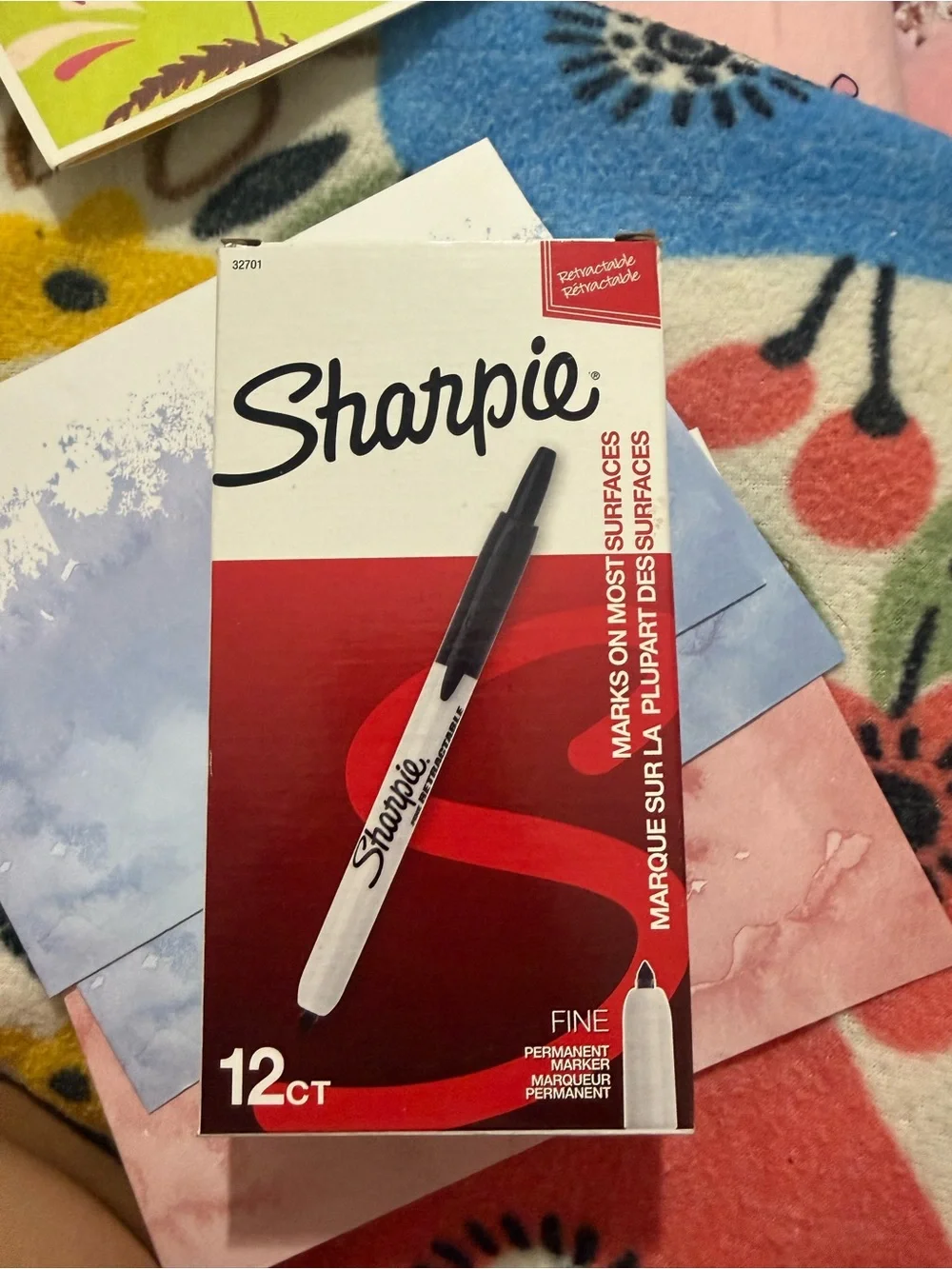 Fine Permanent Markers, Black - 12 Count